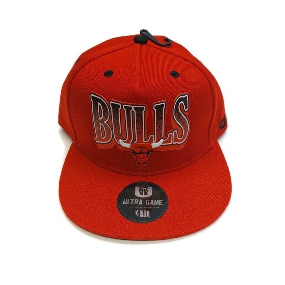 Ultra Game Men's Chicago Bulls Snapback Hat Cap Red One Size Fits Most - Picture 1 of 7